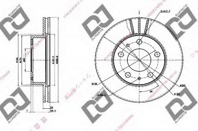 DJ PARTS bd1470 -  Тормозной диск